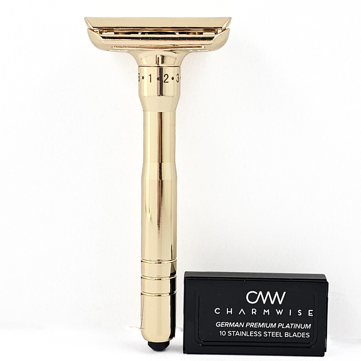 Charmwise Adjustable Safety Razor Click to Open Reload Safety Razor